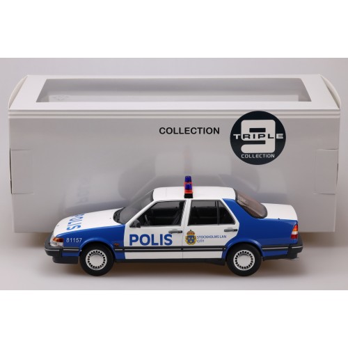 Saab 9000 CD Turbo 1990 - "POLIS" white + blue